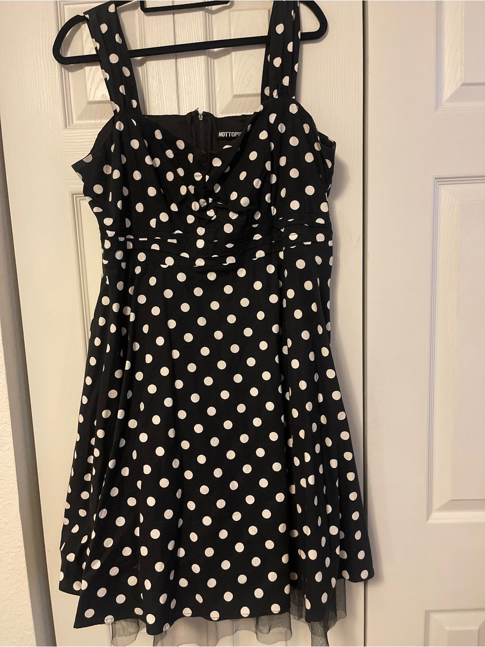 Hot Topic Black and White Polka Dot Dress